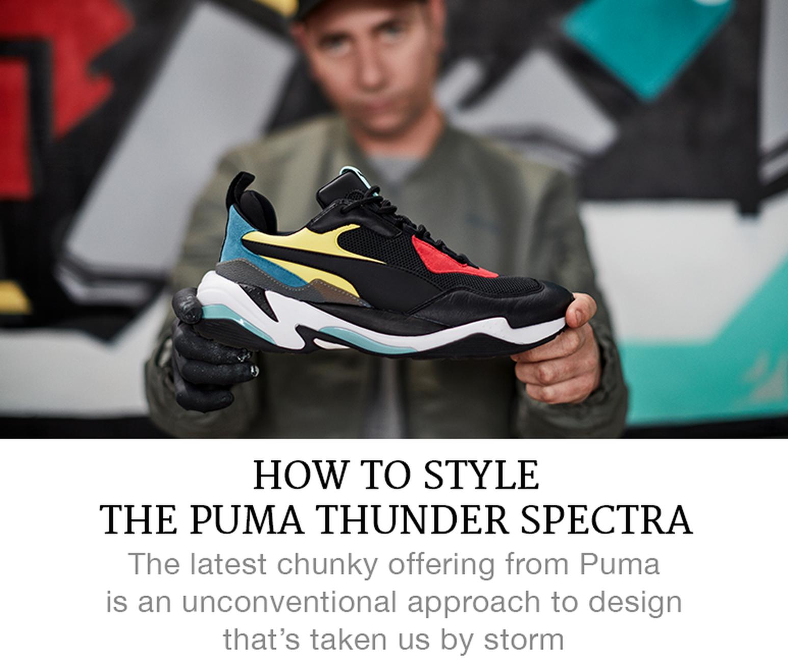 how to style the PUMA Thunder Spectra