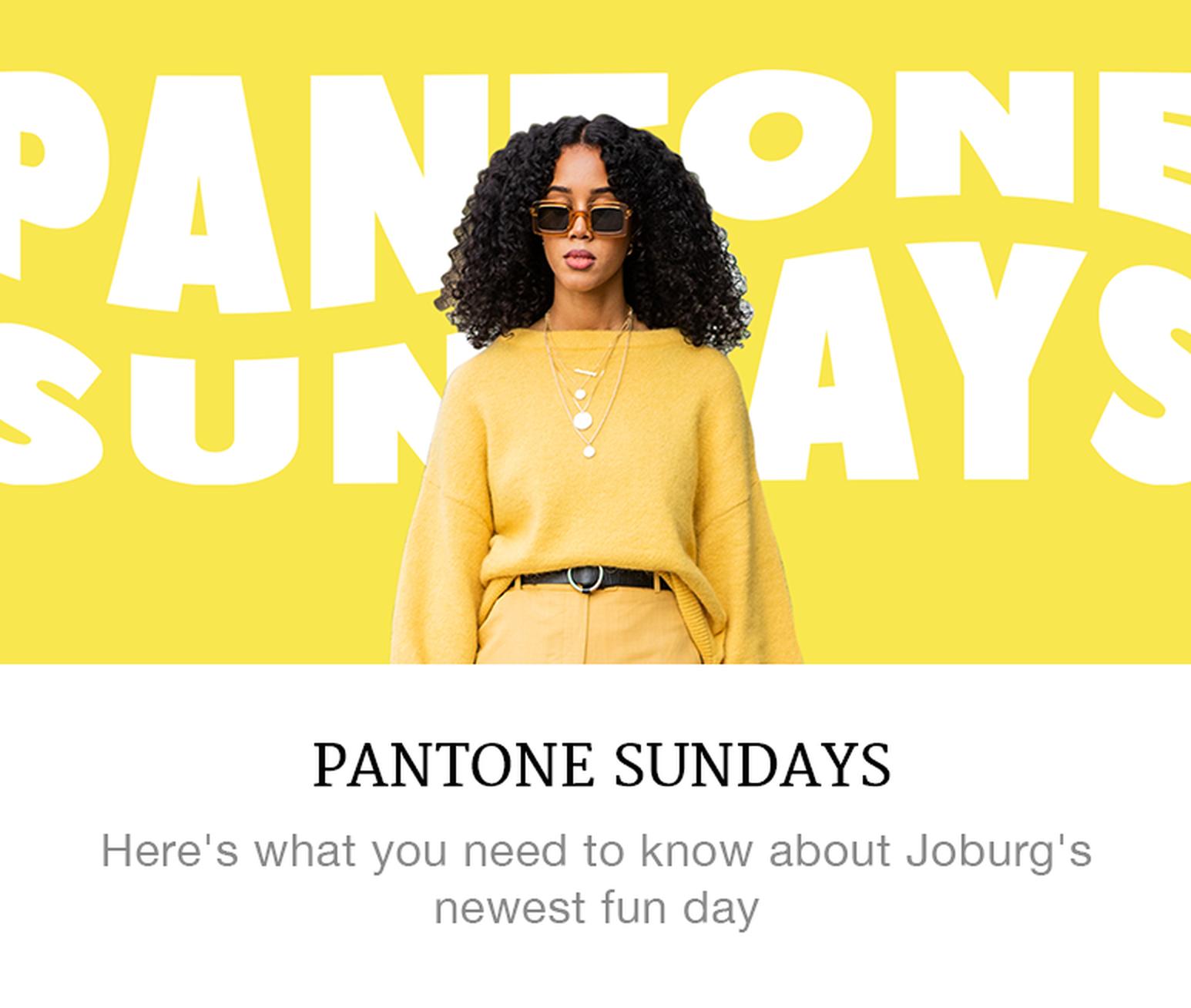 Pantone Sundays yellow