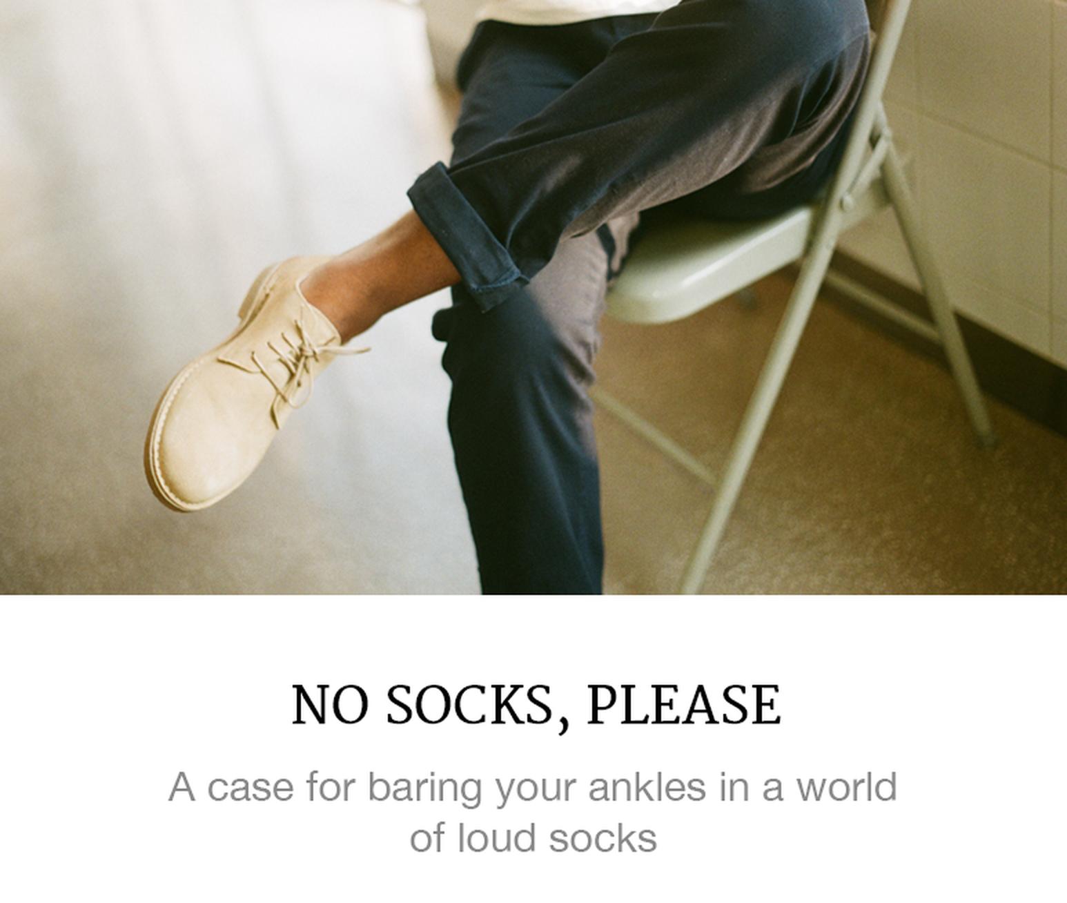 how to go sockless
