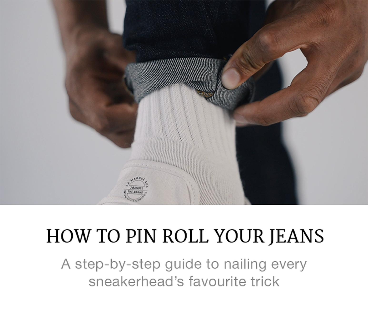 How to pin roll your jeans
