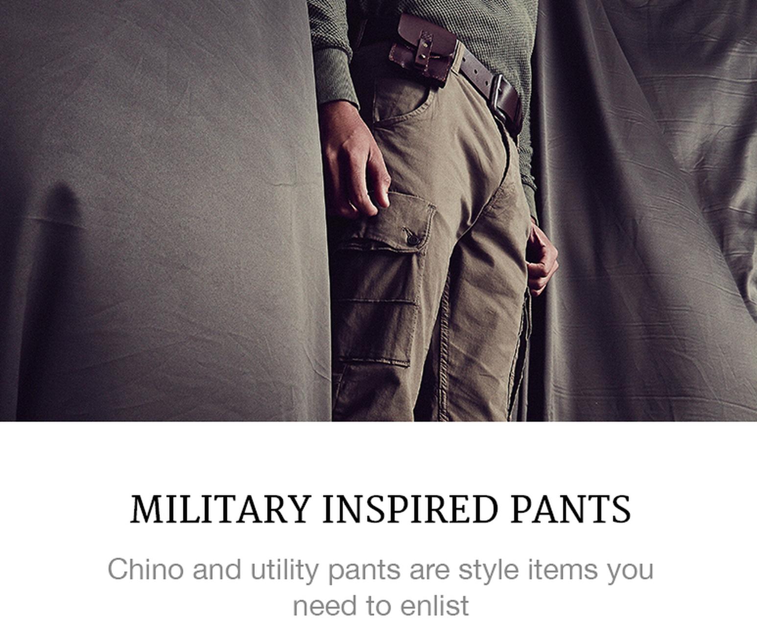 Military inspired pants