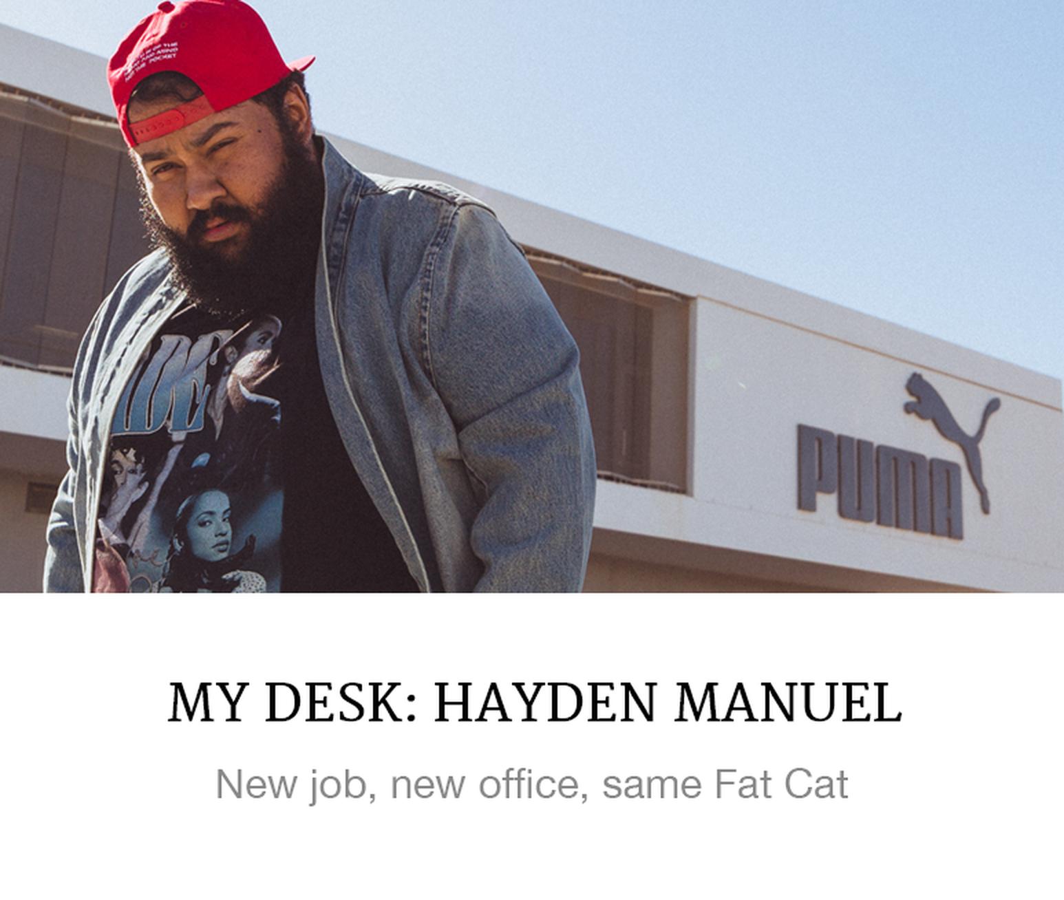 Hayden Manuel at new Puma HQ
