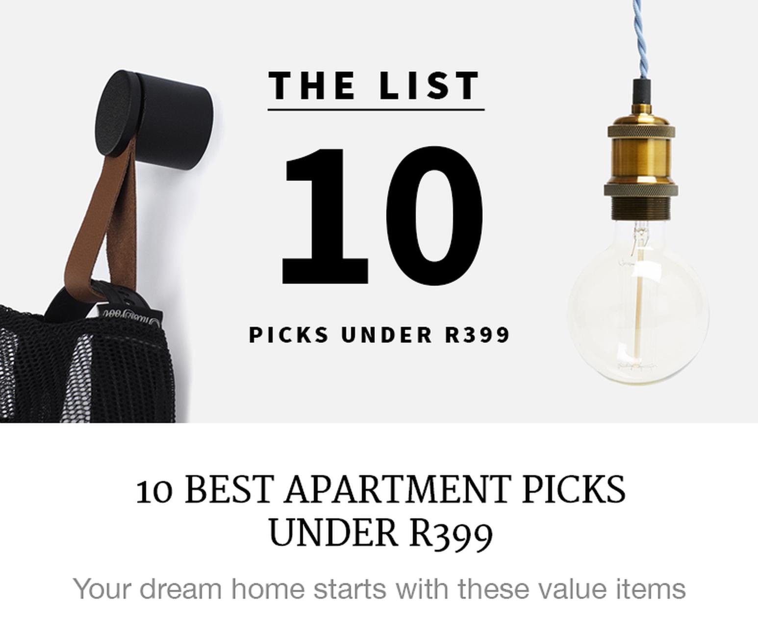 10 Best Apartment Picks Under R399