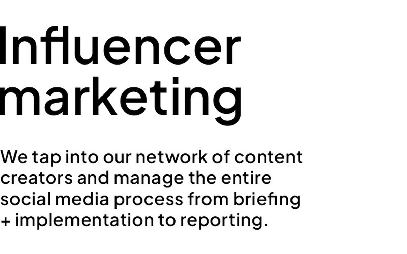 INFLUENCER MARKETING