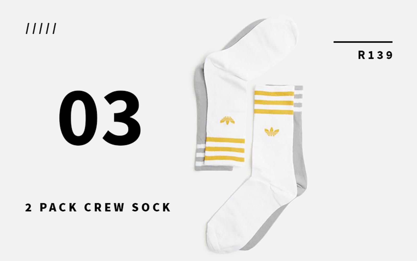 two pack trefoil socks