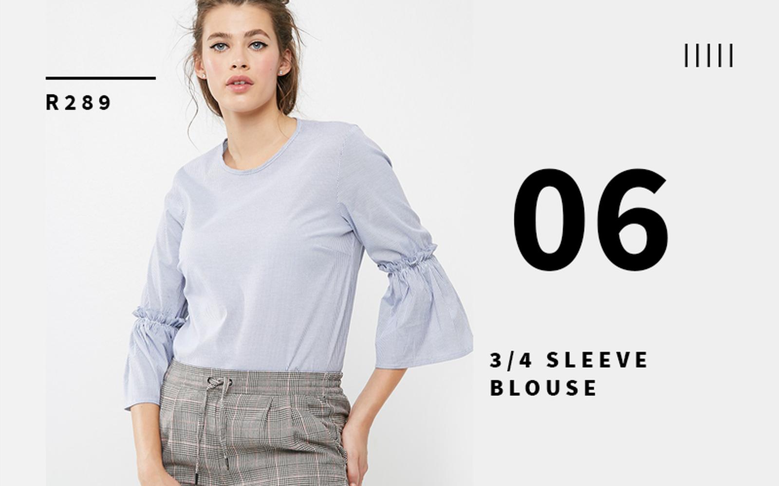 3/4 sleeve blouse