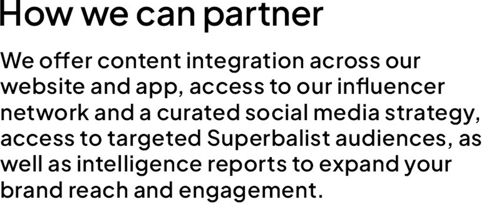 WHAT WE OFFER
