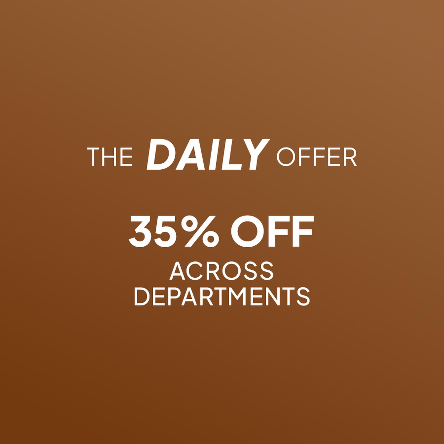 The Daily Offer: UP TO 55% off across departments.