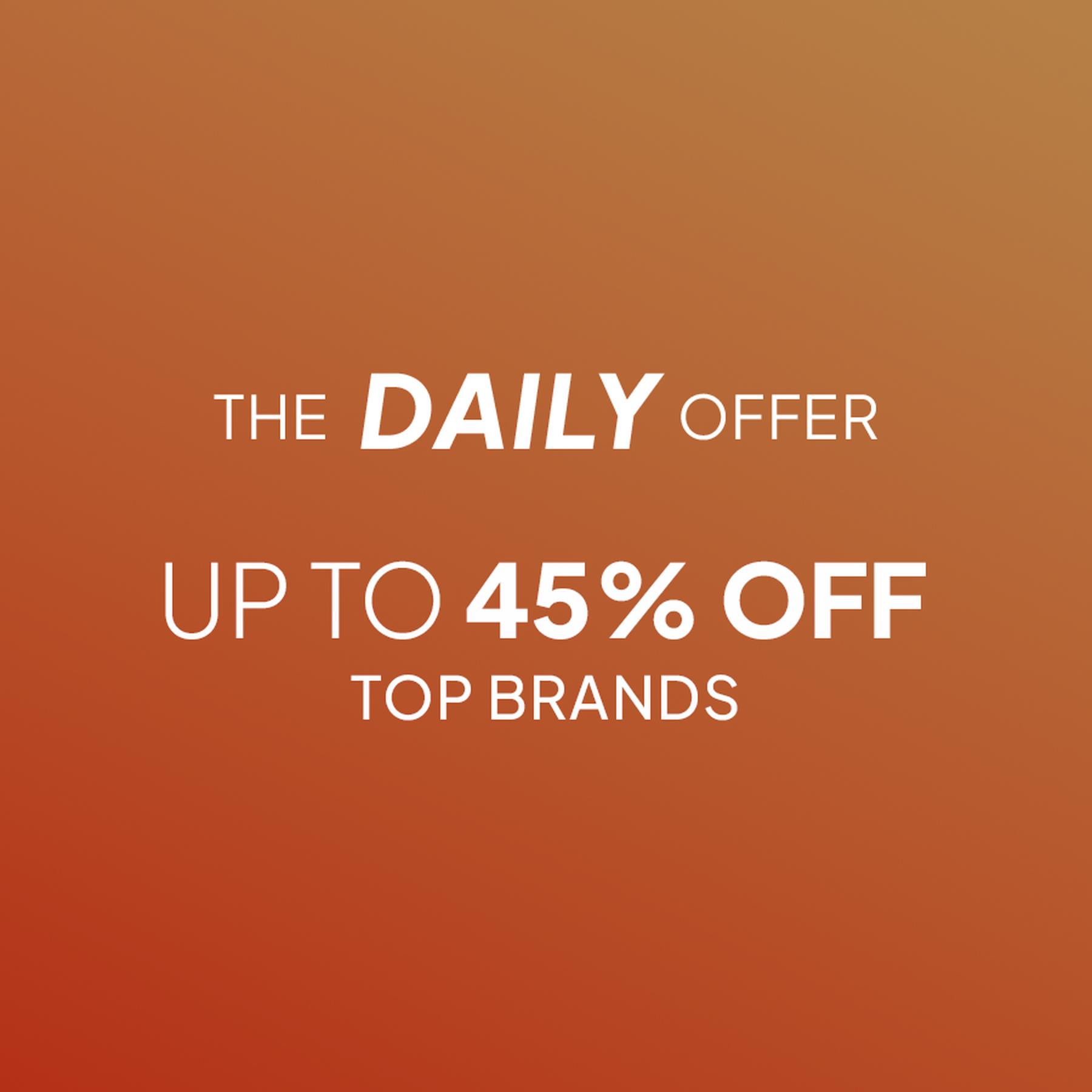 The Daily Offer: UP TO 55% off across departments.