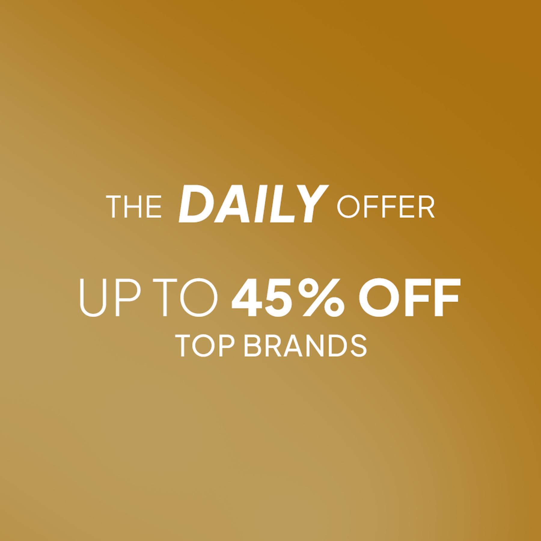 The Daily Offer: UP TO 55% off across departments.