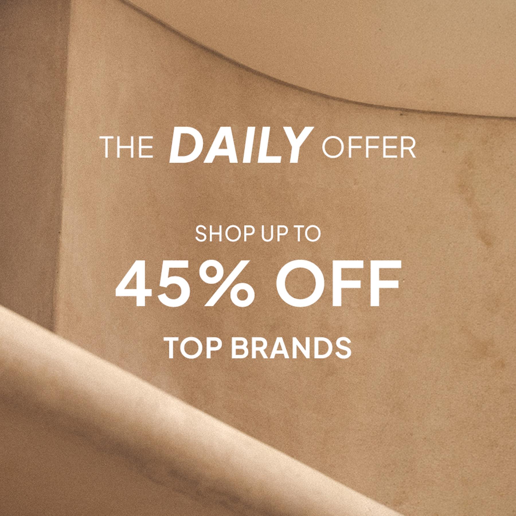 The Daily Offer: UP TO 55% off across departments.