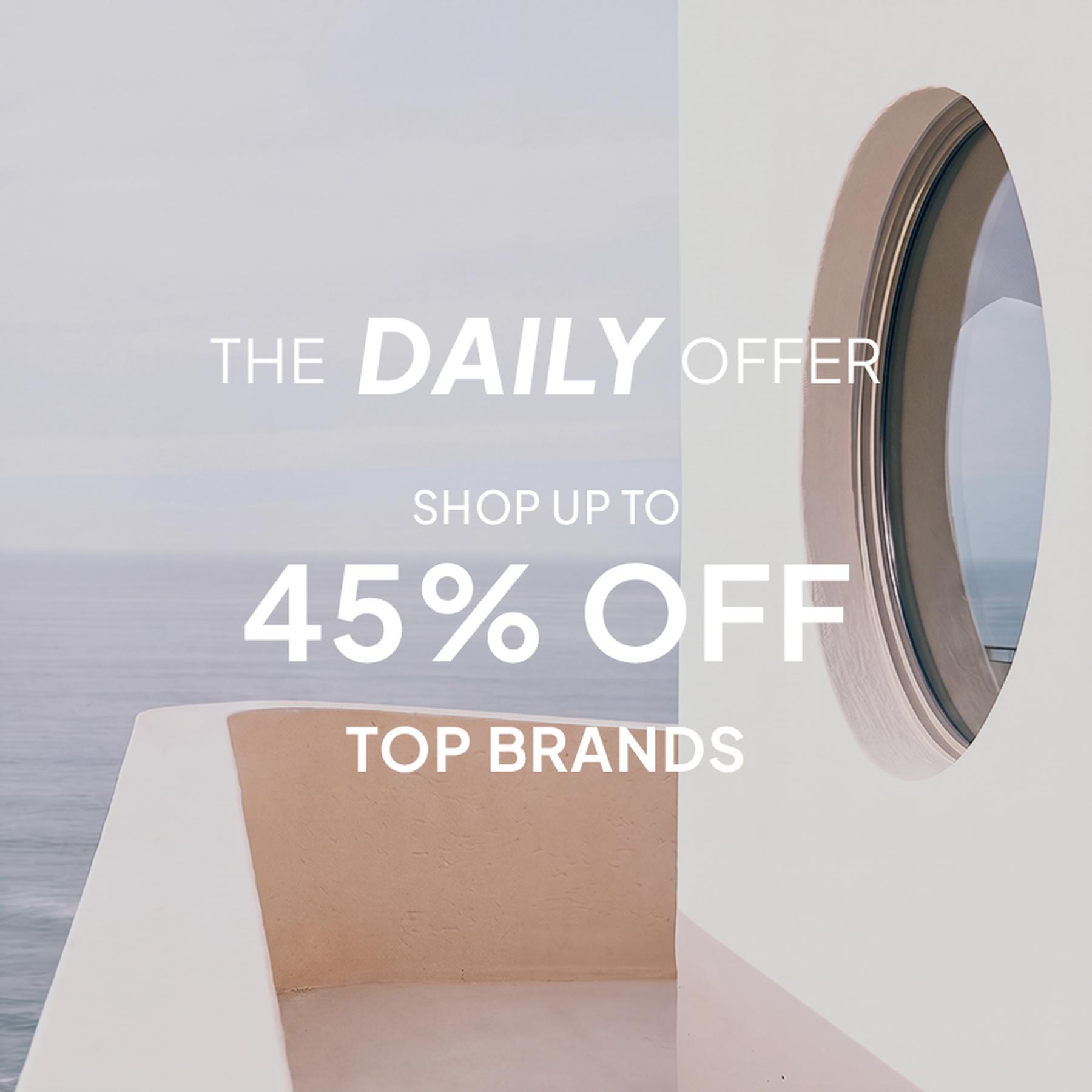 The Daily Offer: UP TO 55% off across departments.