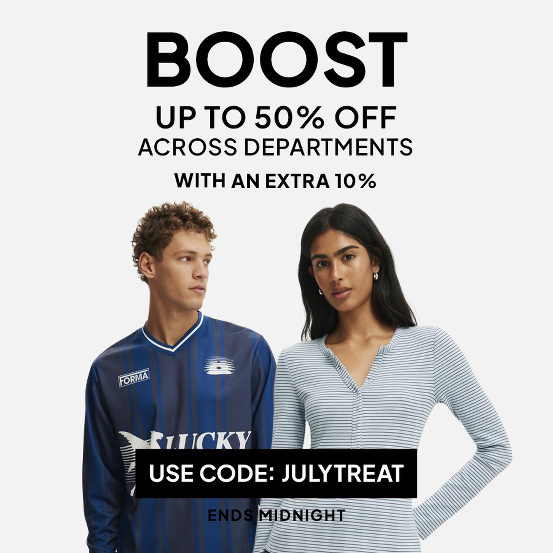 The Daily Offer: UP TO 55% off across departments.