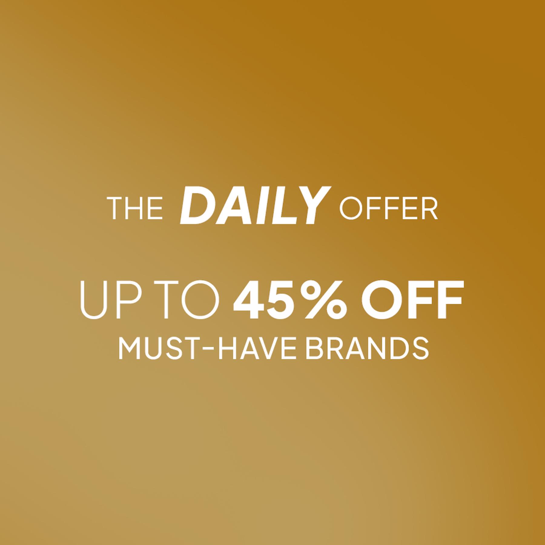 The Daily Offer: UP TO 55% off across departments.