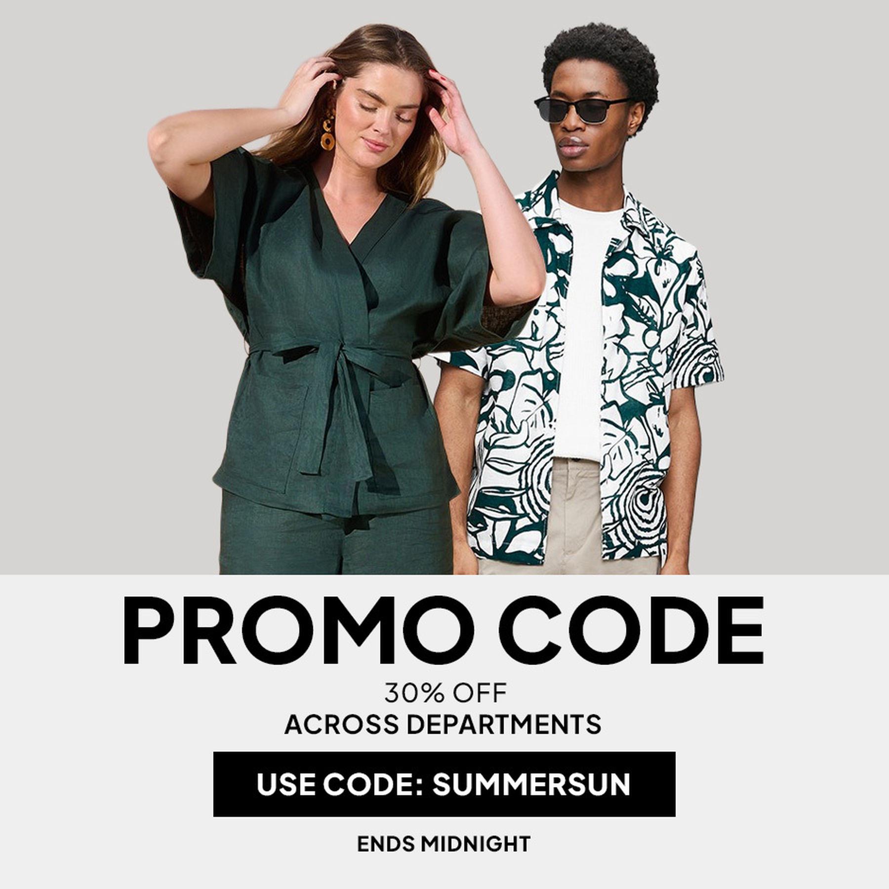 Blue-to-teal gradient promotional banner with centered white text reading “THE DAILY OFFER” and “UP TO 60% OFF ACROSS DEPARTMENTS.”