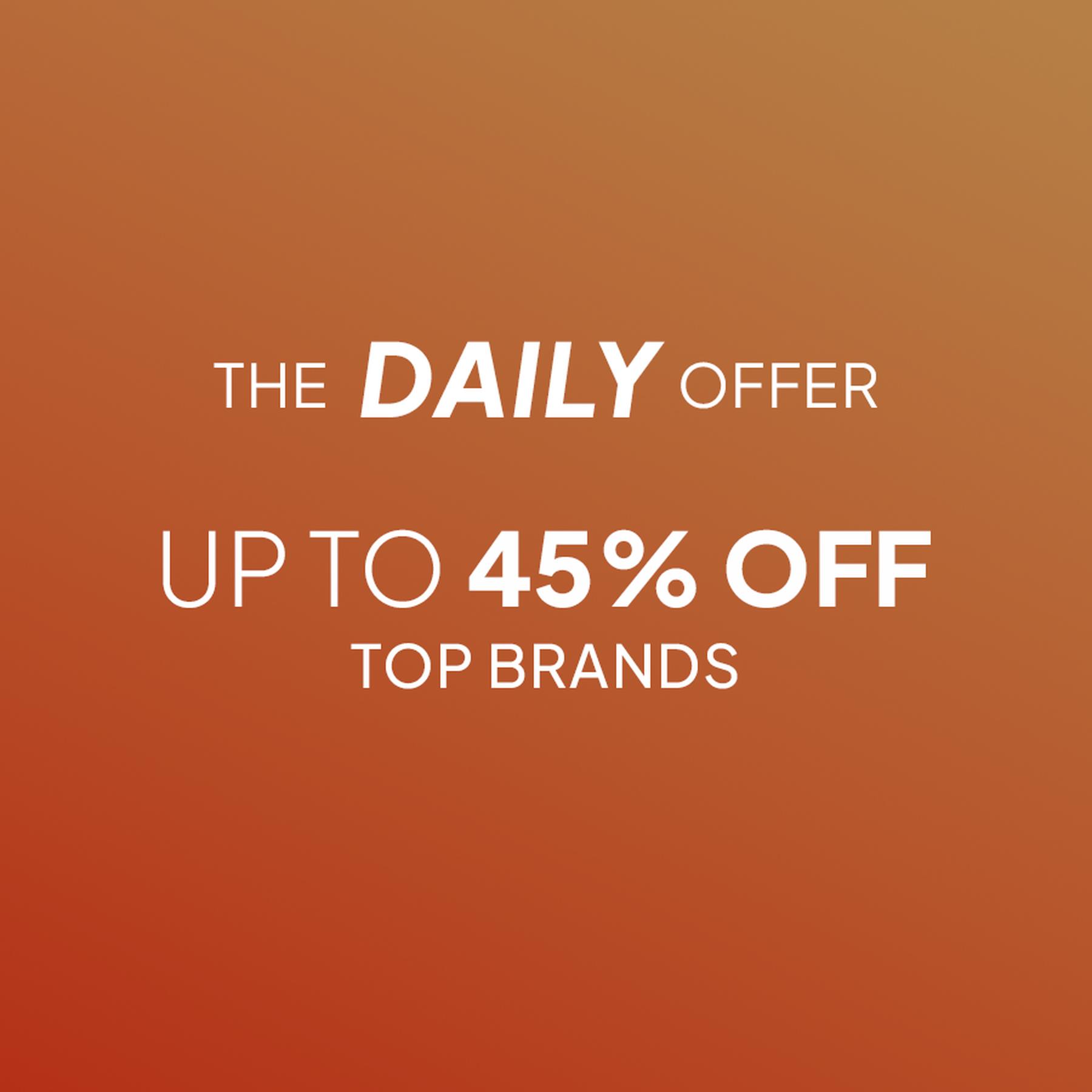 The Daily Offer: UP TO 55% off across departments.