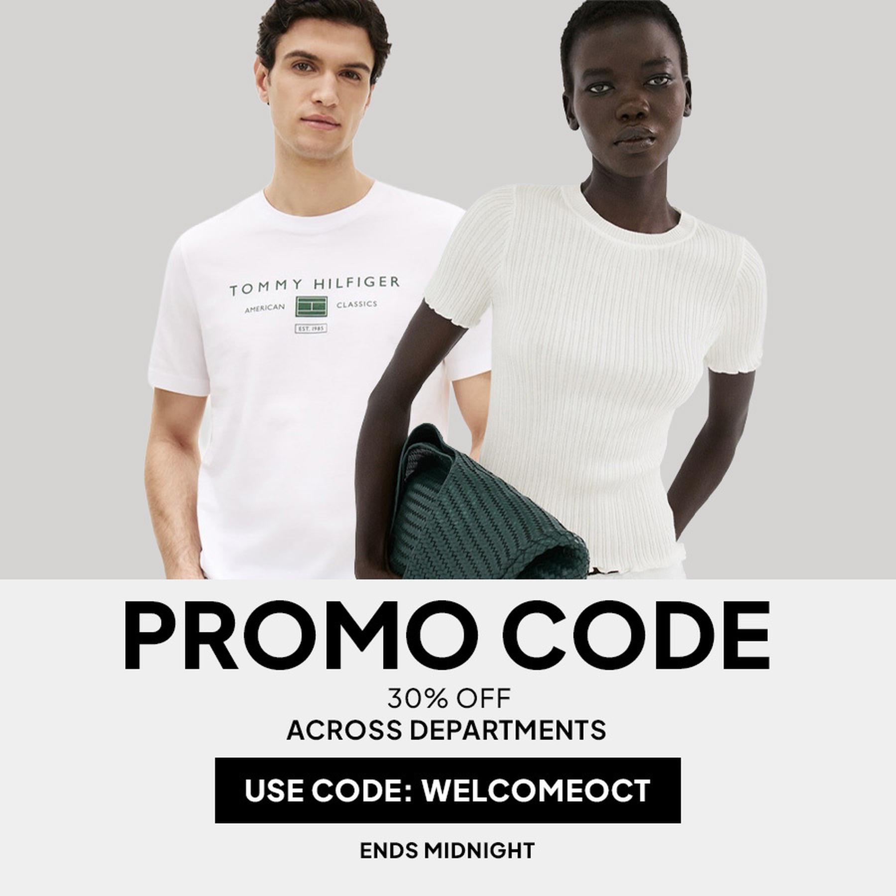 Blue-to-teal gradient promotional banner with centered white text reading “THE DAILY OFFER” and “UP TO 60% OFF ACROSS DEPARTMENTS.”