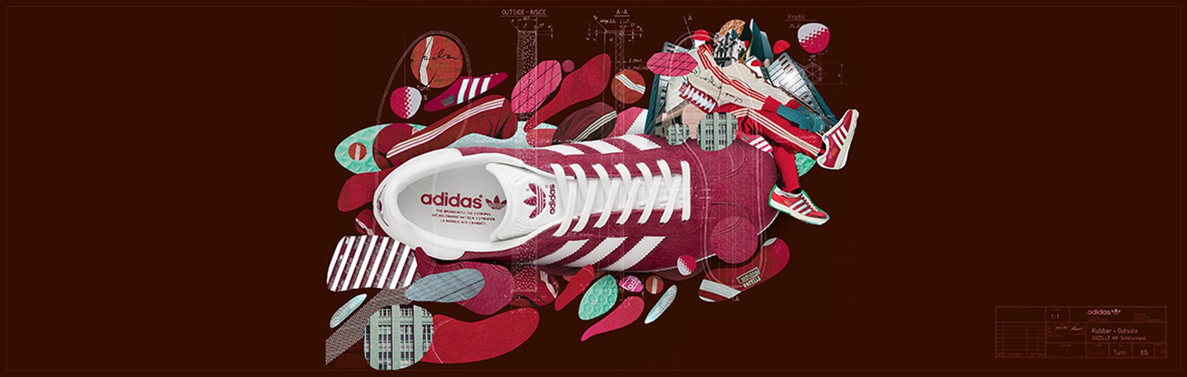 adidas gazelle silver green womens Gazelle Indoor 'Better Scarlet' Sneakers main image 0