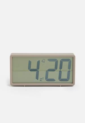 Coy alarm clock - rubberized grey