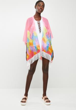 Starburst kimono mid - pink