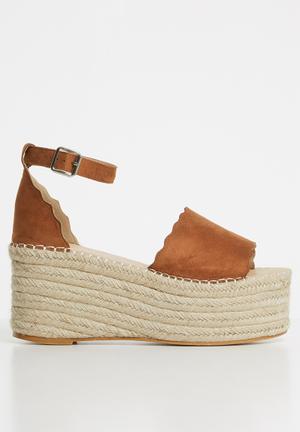 Gemma espadrille flatform - tan