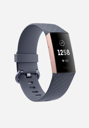 Fitbit charge 3 - rose gold/blue grey