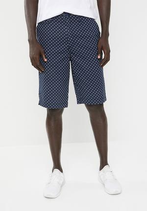Ditsy floral print shorts - navy 