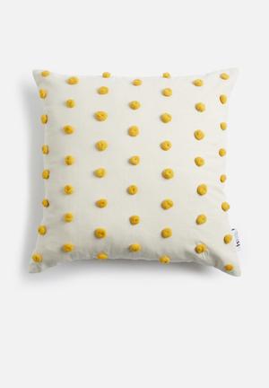 Itsy bitsy cushion cover - yellow & natural