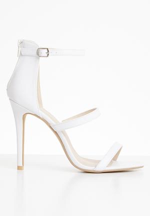 Kylie strappy heel - white