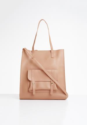 Leather-look shopper bag - pink 
