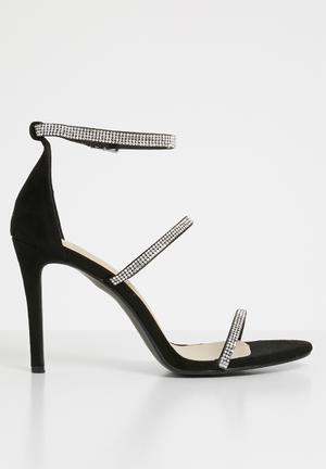 Diamante heel - black