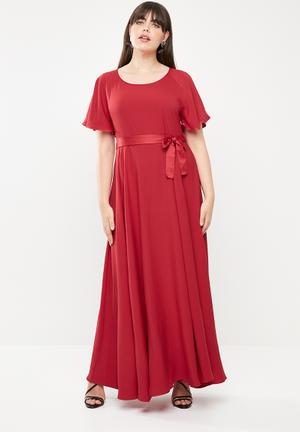 Thulisile satin-like maxi dress - red