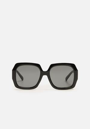 Diagonal sunglasses - black