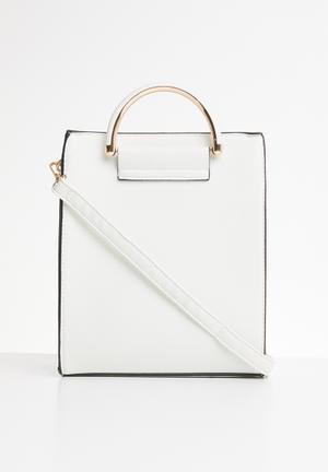 Kaylee faux leather bag - white