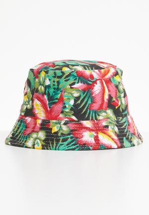 Floral print bucket hat - multi