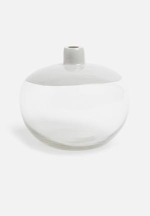 Echo glass vase - grey