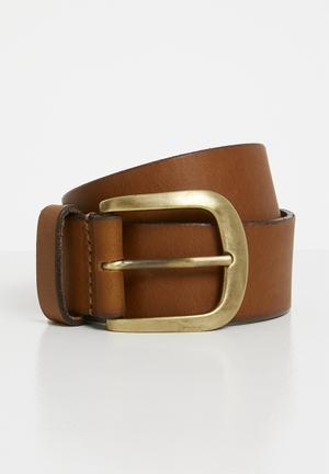 David leather belt - tan