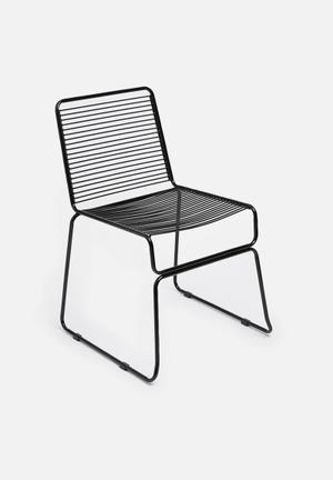 Barlow wire chair - black
