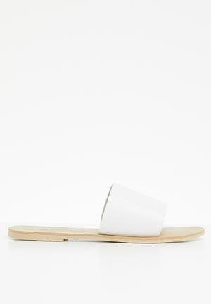 Caro slip on sandal - white