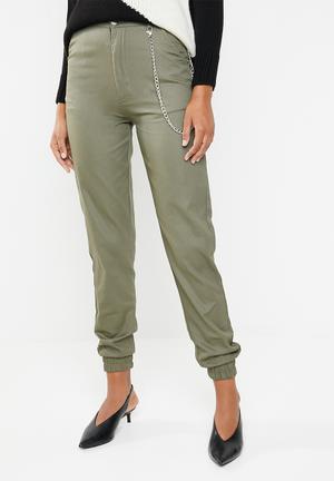 Chain cargo trouser - khaki green