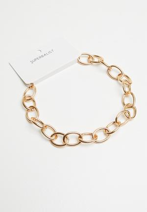 Sejal chain link necklace - gold