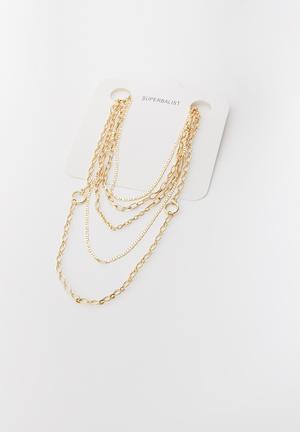 Mila multi chain necklace - gold