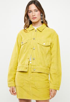 Cord trucker jacket - yellow