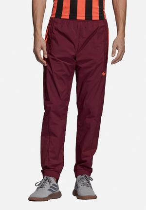 burgundy adidas pants mens