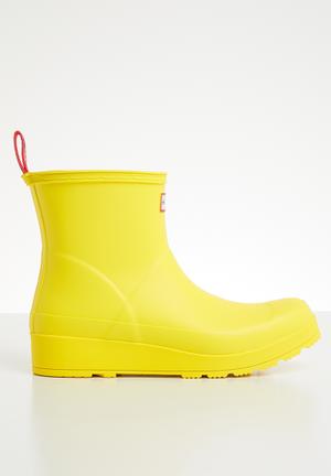 yellow ankle hunter boots