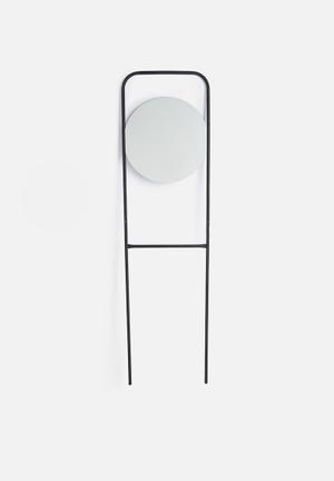 Eclipse leaning mirror - black