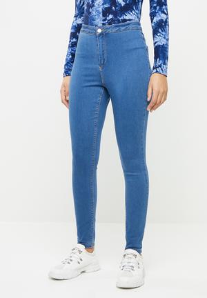 Vice high waisted skinny jeans - blue 