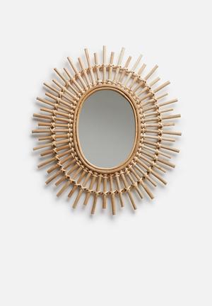 Rae rattan mirror - natural