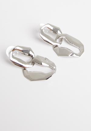 Abstract hoops-silver