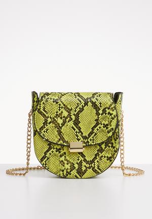 Carez snake print bag - green